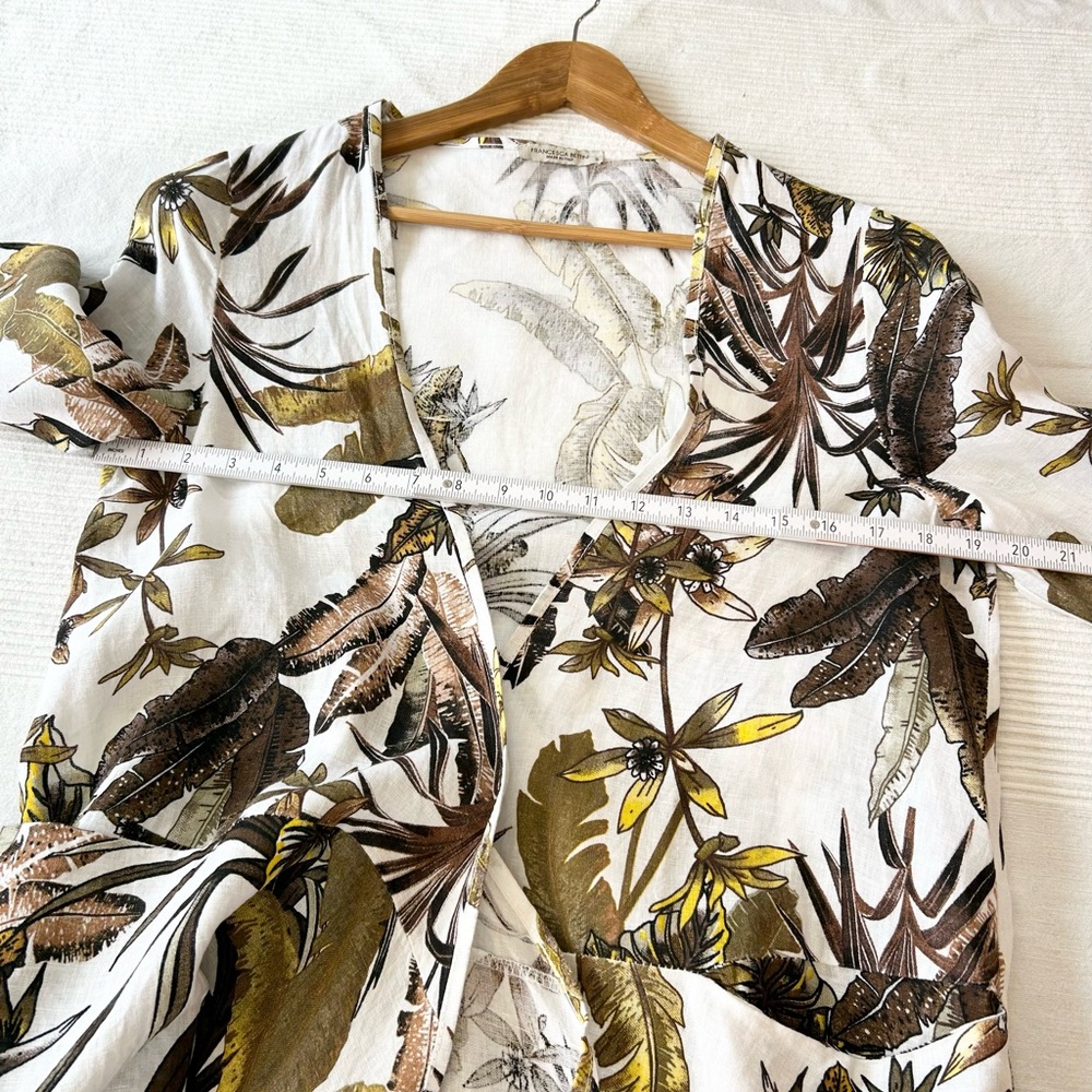 Francesca Bettini Tropical Print Linen Kimono Cardigan - Picture 9 of 14